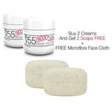 V55 Max Mega Deal - The Ultimate System For Clearer Skin – Buy 2 Creams and Get 2 Soaps Free!
