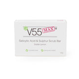 V55 MAX Salicylic Acid, Tea Tree Oil and Sulphur Soap Scrub - Paraben and Cruelty FREE - 100 grams