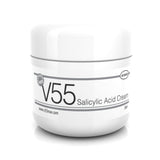 V55 Salicylic Acid Cleansing Cream Suitable and Safe for those Prone to Spots Acne Blackheads Blemishes Problem Skin - 50ML