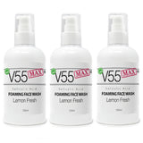V55 MAX Salicylic Acid Cleansing Face Wash Suitable and Safe for those Prone to Spots Acne Blackheads Milia Pimples Blemishes Problem Skin - Paraben and Cruelty FREE - 250ml Lemon