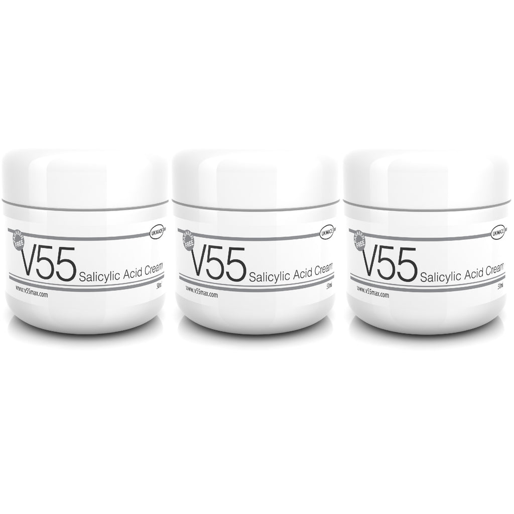 V55 Salicylic Acid Cleansing Cream Suitable and Safe for those Prone to Spots Acne Blackheads Blemishes Problem Skin - 50ML